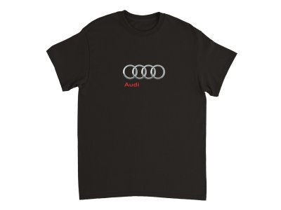 Pánske tričko s logom Audi pre nadšencov - čierne