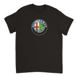Pánske tričko s logom Alfa Romeo pre nadšencov - čierne